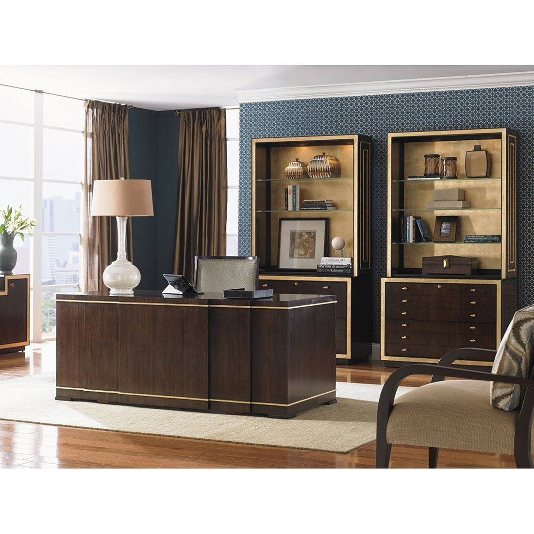 Sligh Bel Aire Dark Brown Paramount Executive Desk