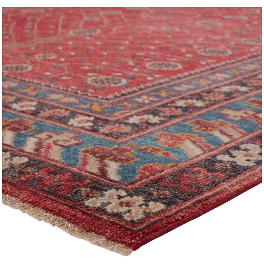 Jaipur Salinas Donte Oriental Border Red Blue SLN13 Rug