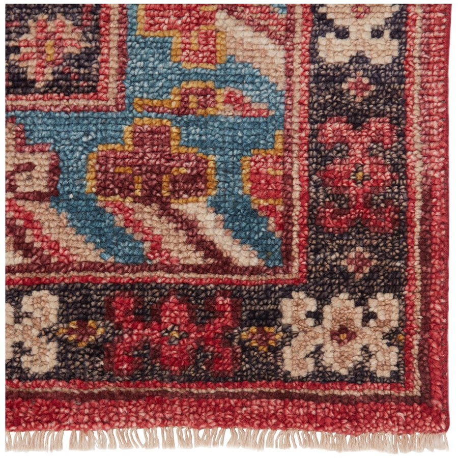 Jaipur Salinas Donte Oriental Border Red Blue SLN13 Rug