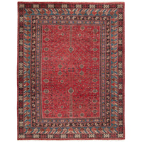 Jaipur Salinas Donte Oriental Border Red Blue SLN13 Rug