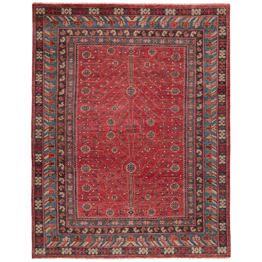 Jaipur Salinas Donte Oriental Border Red Blue SLN13 Rug