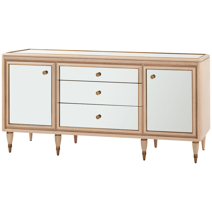 Villa & House Sofia 3-Drawer and 2-Door Cabinet, Bleached Cerused Oak