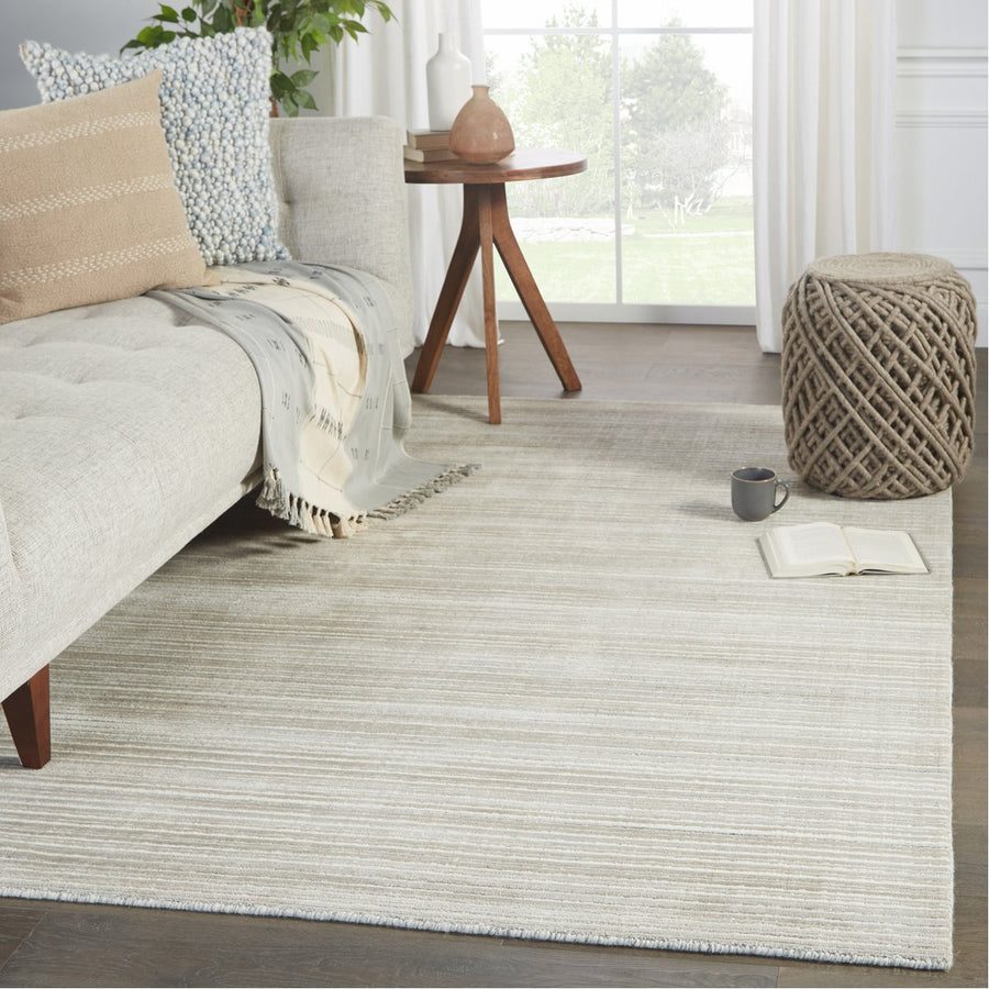 Jaipur Second Sunset Gradient Solid Stripes Gray Light Taupe SST04 Rug