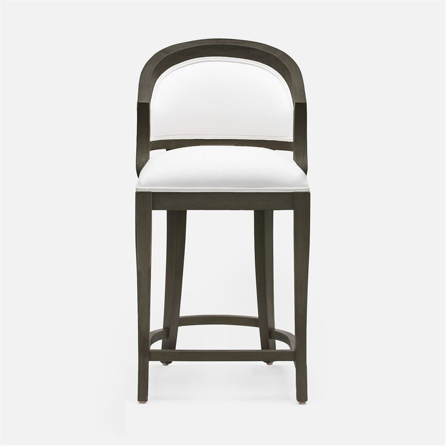 Made Goods Sylvie Curved Back Counter Stool in Bassac Leather