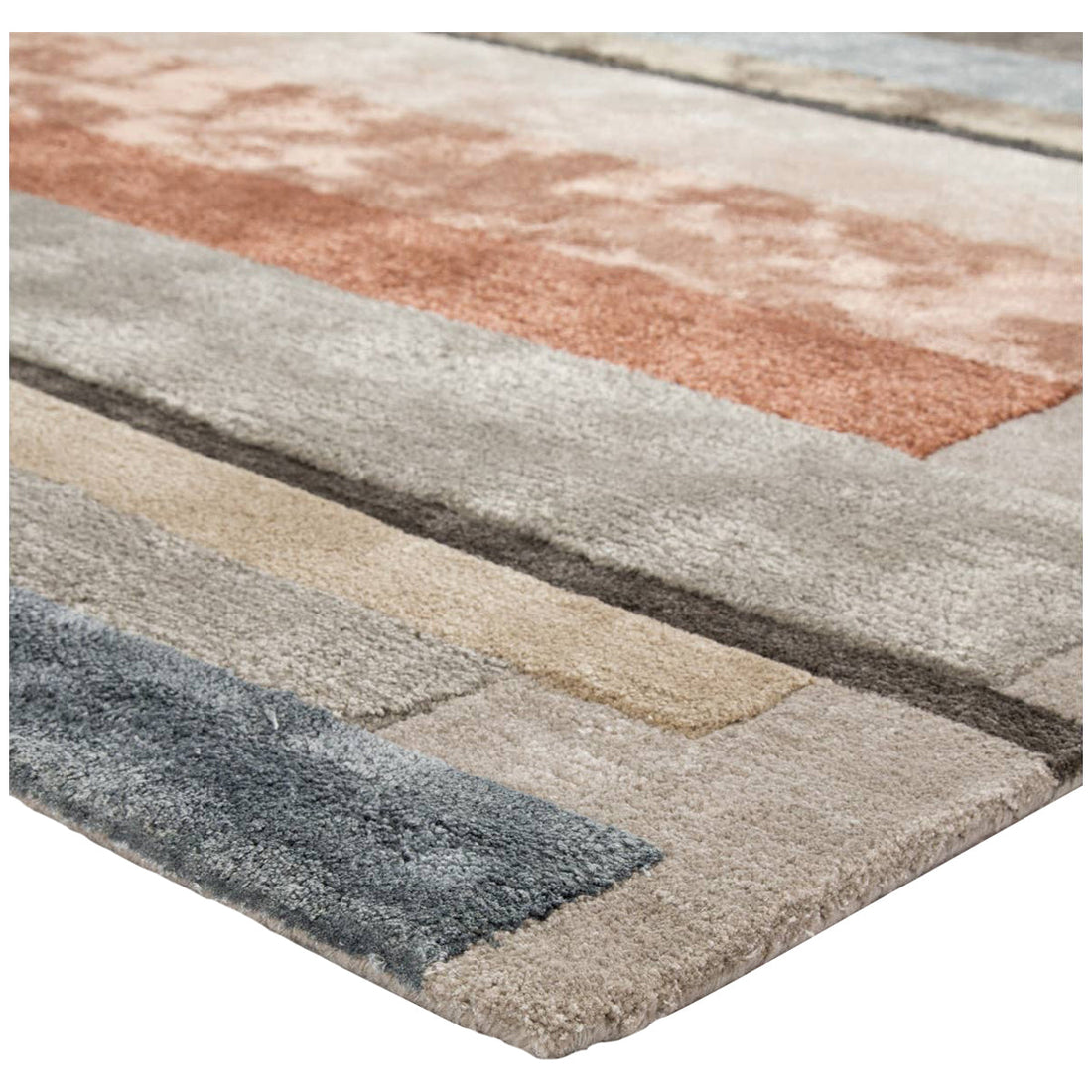 Jaipur Syntax Parallel Geometric Gray Pink SYN03 Area Rug