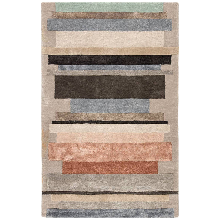 Jaipur Syntax Parallel Geometric Gray Pink SYN03 Area Rug