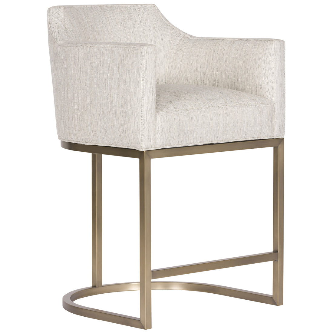 Vanguard Furniture Stocked Counterstool with Satin Brass Barrel Base