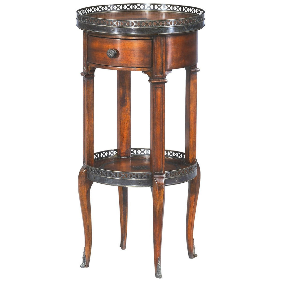 Theodore Alexander Essential Ta Walnut Circle Accent Table