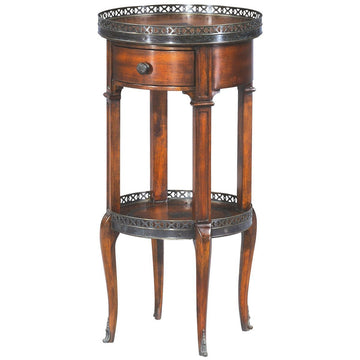 Theodore Alexander Essential Ta Walnut Circle Accent Table