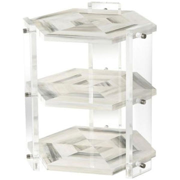 Theodore Alexander Quadrilateral Tiers Side Table