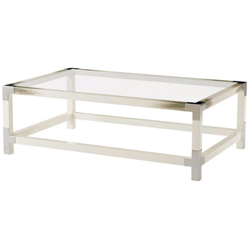 Theodore Alexander Cutting Edge Longhorn White Cocktail Table