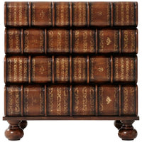 Theodore Alexander A Hand Carved and Filt Faux Book Nightstand