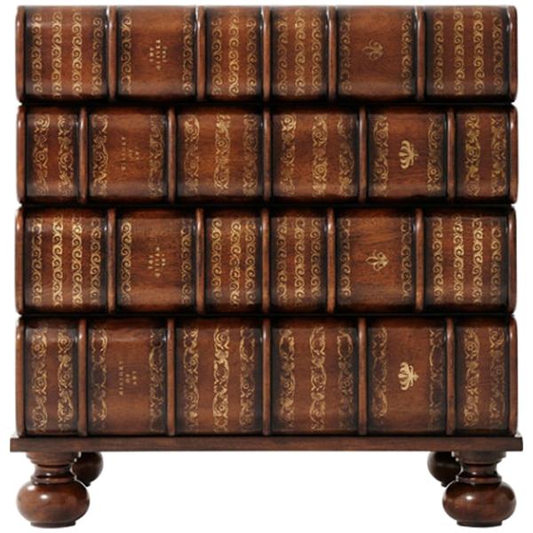 Theodore Alexander A Hand Carved and Filt Faux Book Nightstand