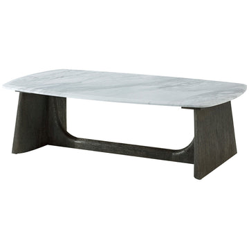 Theodore Alexander Repose Wooden Coffee Table Marble Top