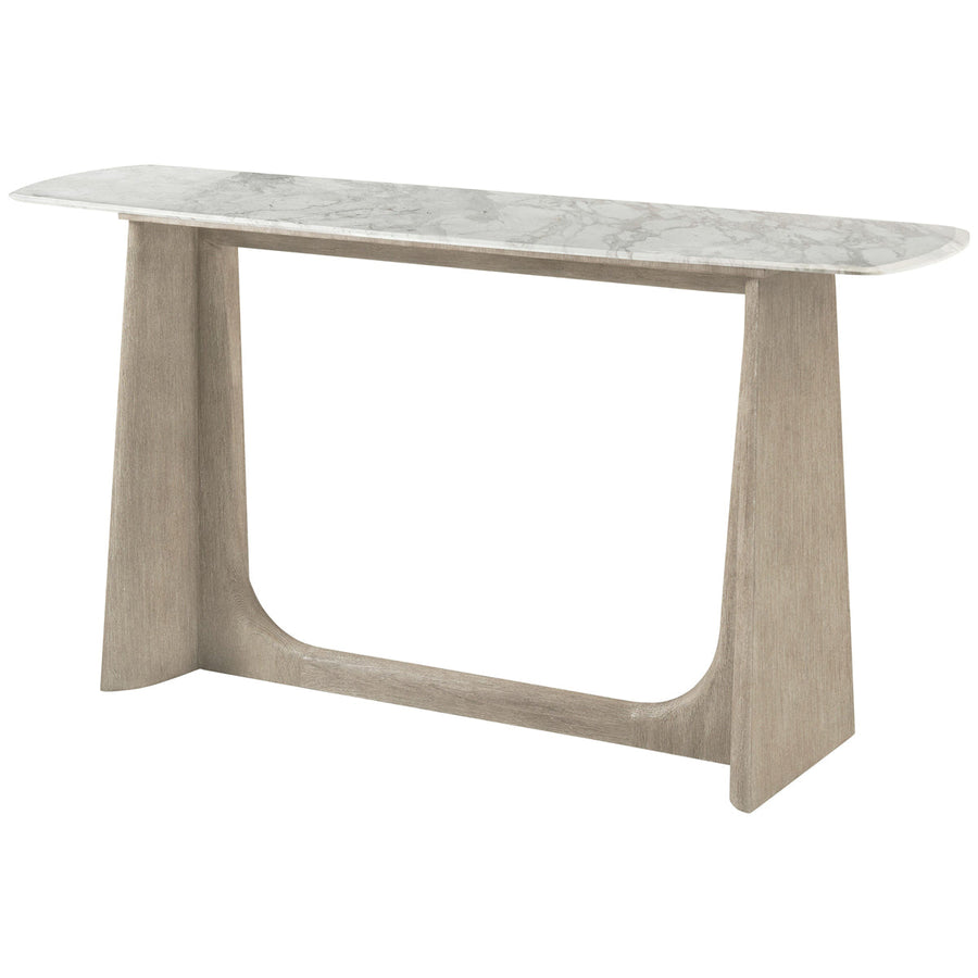 Theodore Alexander Repose Wooden Console Table Marble Top