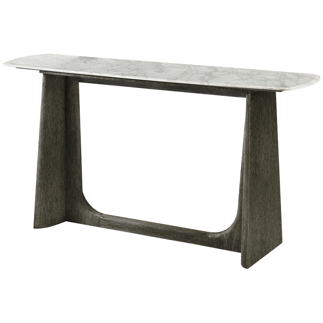 Theodore Alexander Repose Wooden Console Table Marble Top