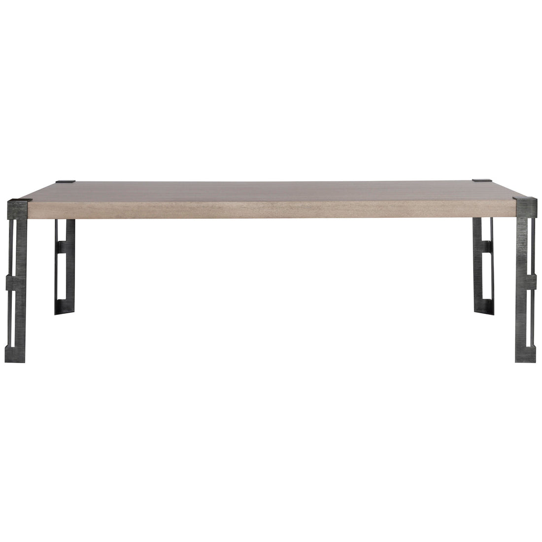 Vanguard Furniture Fret Dining Table with Textured Metal Fret Leg