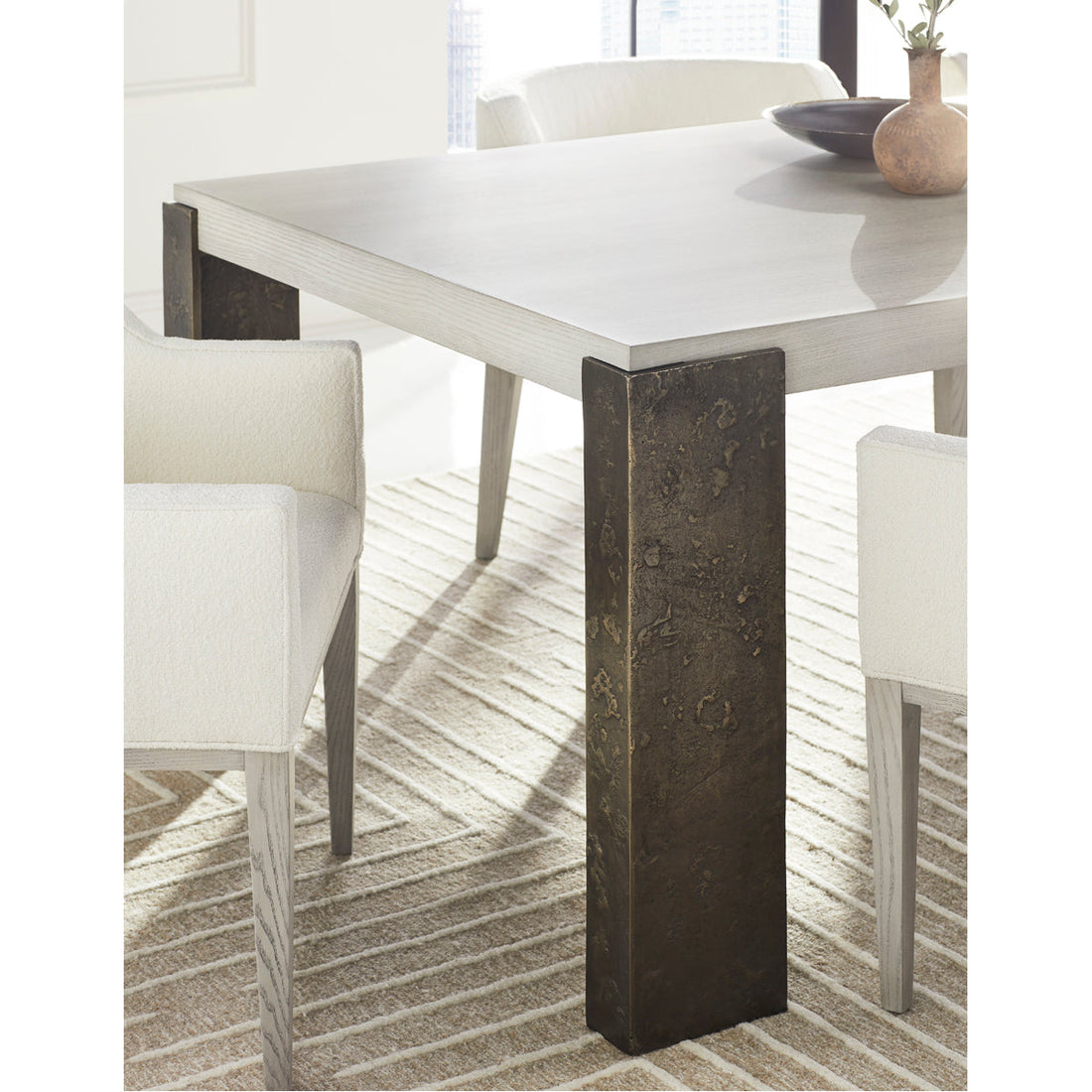 Vanguard Furniture Cast Dining Table with Cast Metal Leg