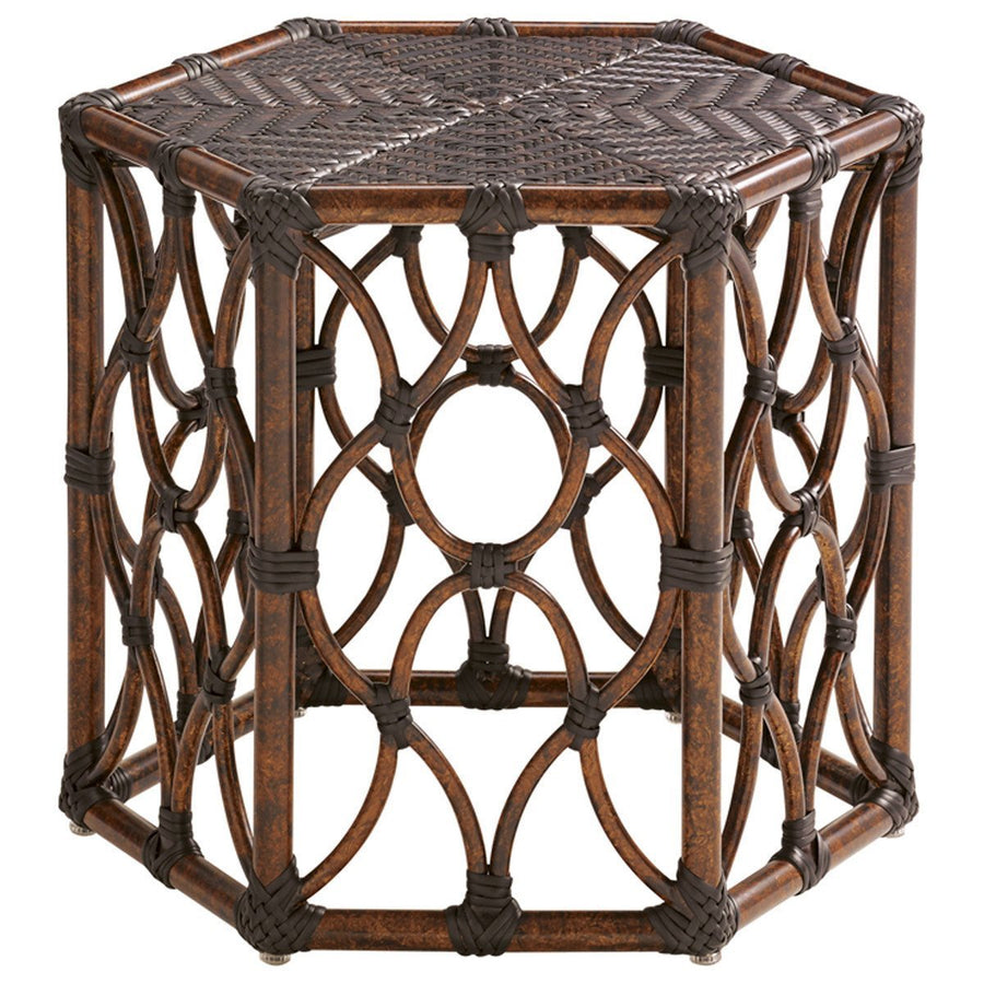 Tommy Bahama Royal Kahala Black Sands Hexagonal Cocktail Table