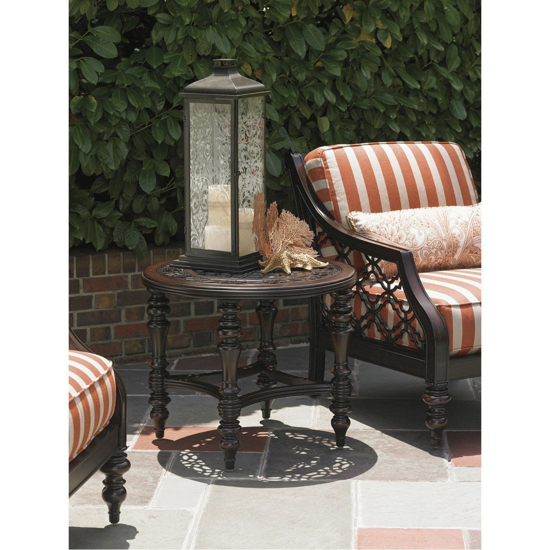 Tommy Bahama Royal Kahala Black Sands Round End Table