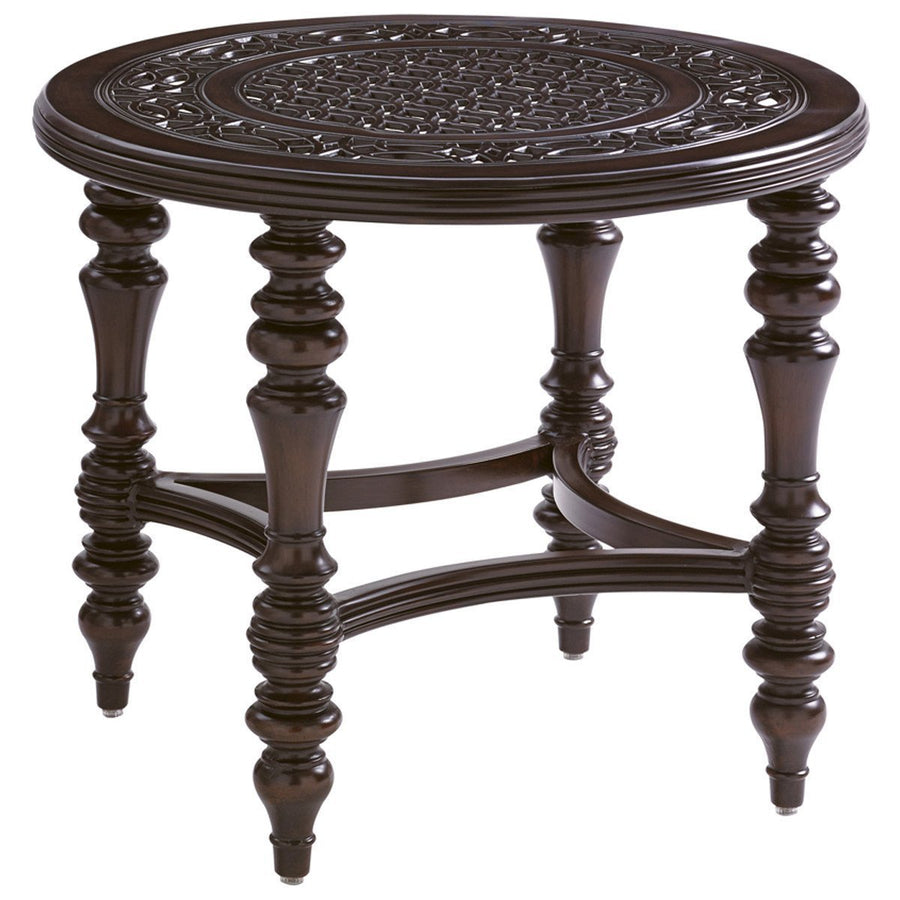 Tommy Bahama Royal Kahala Black Sands Round End Table