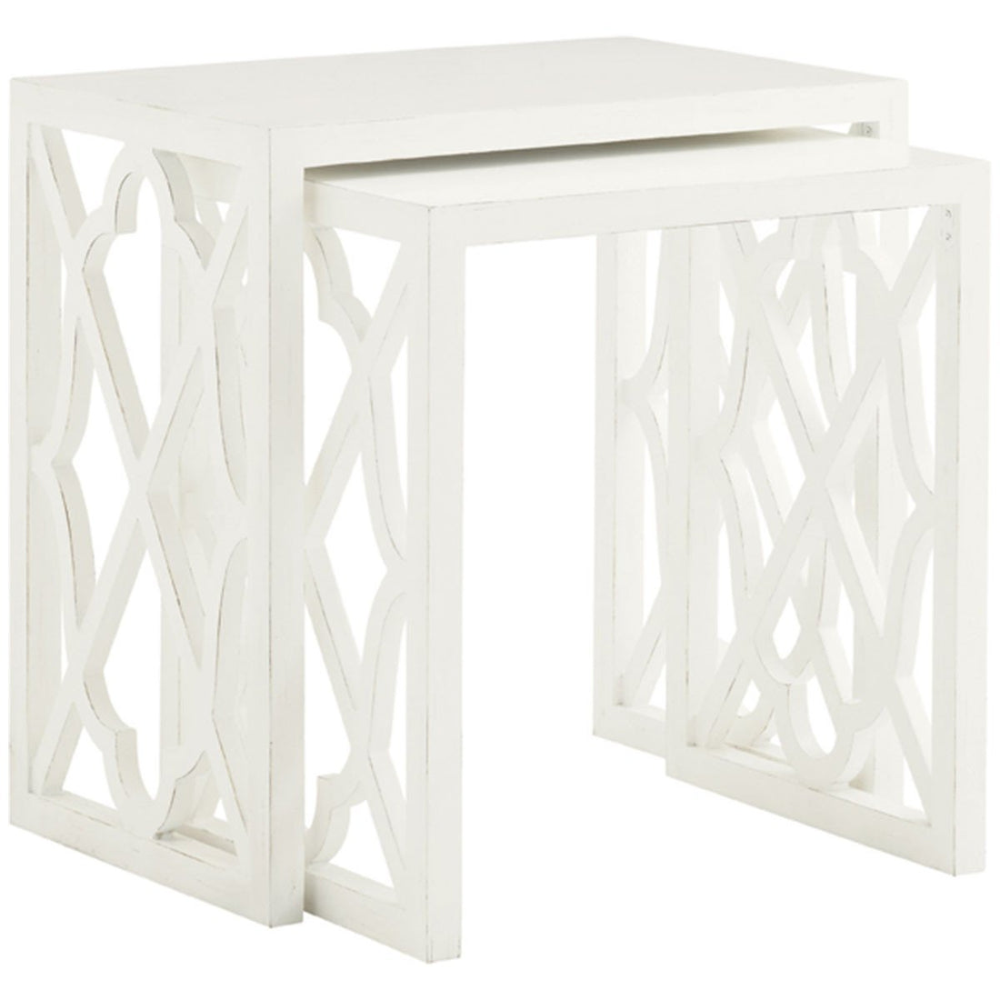 Tommy Bahama Ivory Key Set of 2 Stovell Ferry Nesting Tables 543-957