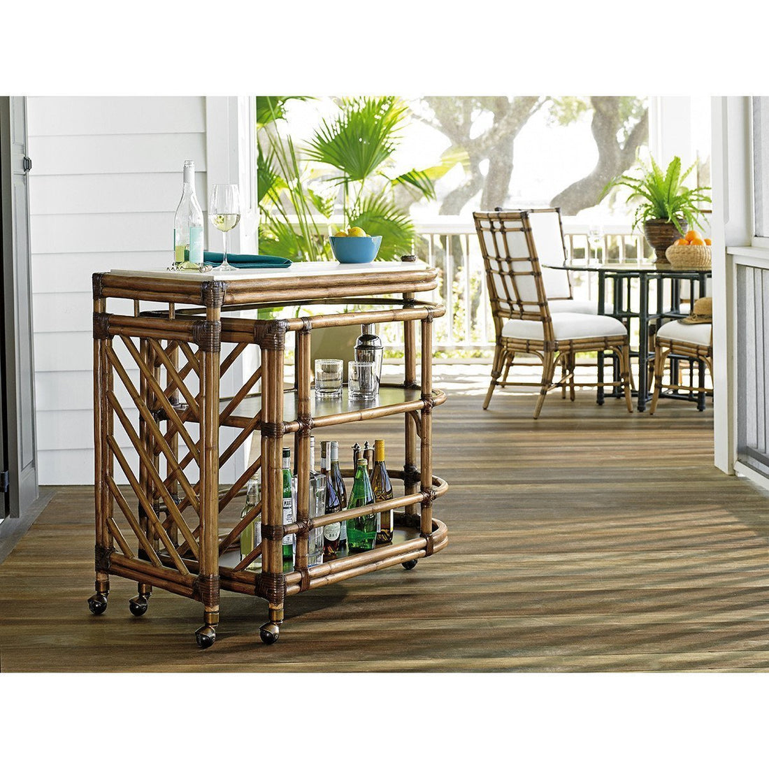 Tommy Bahama Twin Palms Cable Beach Bar Cart