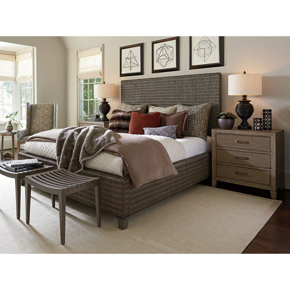 Tommy Bahama Cypress Point Driftwood Isle Woven Platform Bed