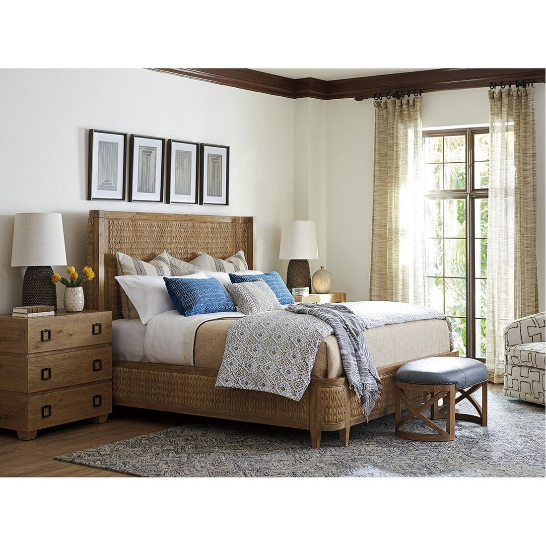 Tommy Bahama Los Altos Ivory Coast Woven King Bed