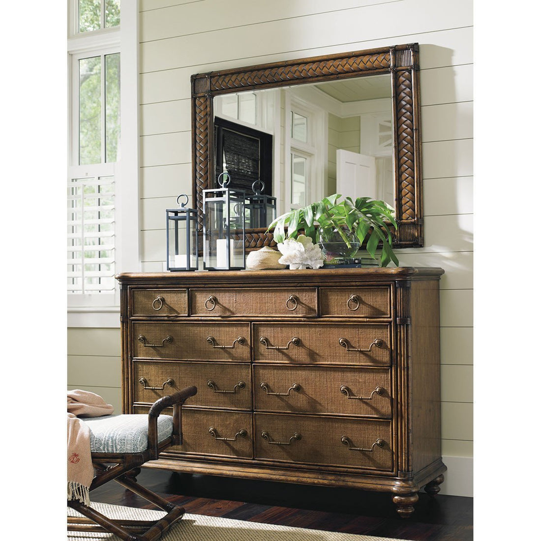 Tommy Bahama Bali Hai Medium Brown Breakers Double Dresser