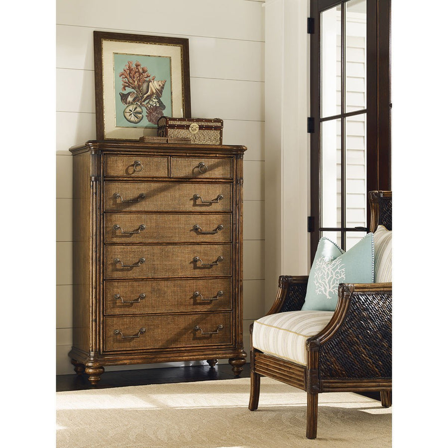 Tommy Bahama Bali Hai Medium Brown Tobago Drawer Chest