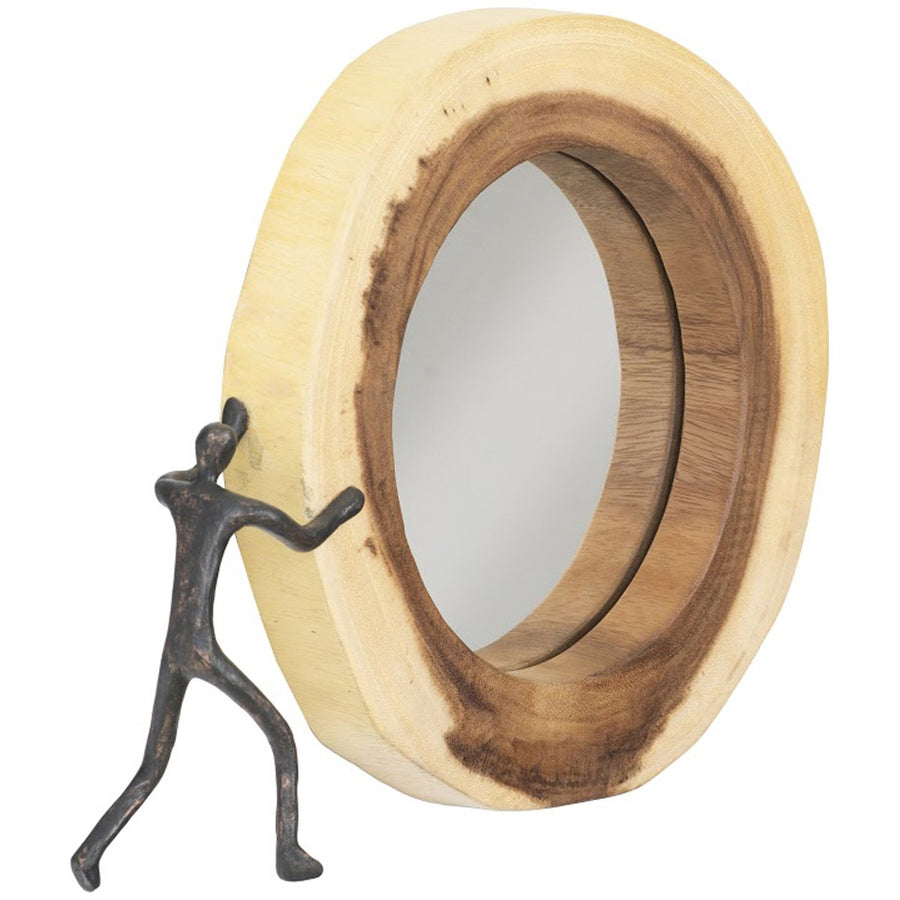 Phillips Collection Atlas Figure Pushing Cross Cut Mirror