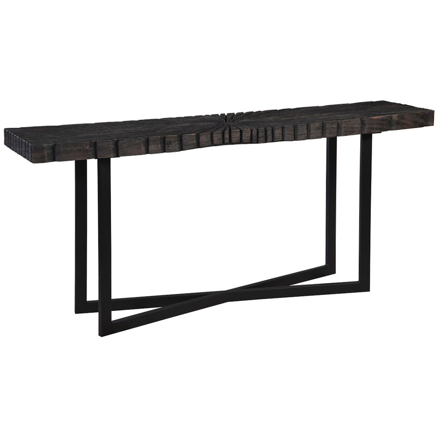 Phillips Collection Chainsaw Burnt Black Console Table