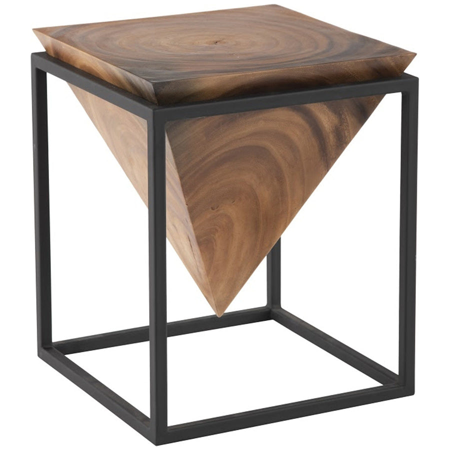 Phillips Collection Inverted Pyramid Natural Side Table