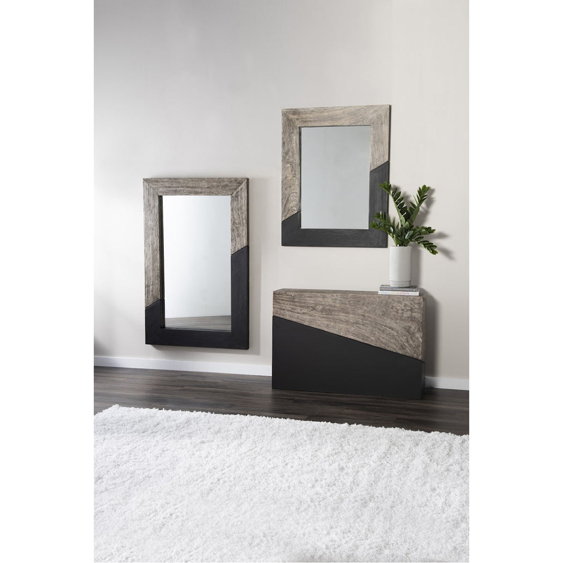 Phillips Collection Geometry Gray Mirror