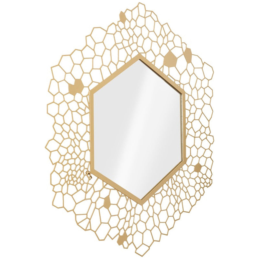 Phillips Collection Honeycomb Hexagon Brass Mirror