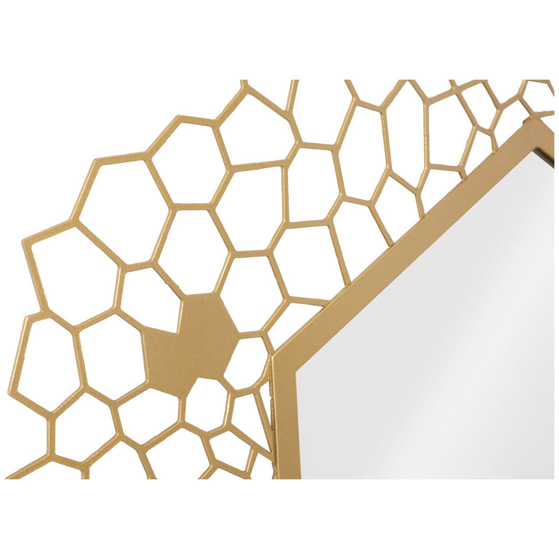 Phillips Collection Honeycomb Hexagon Brass Mirror