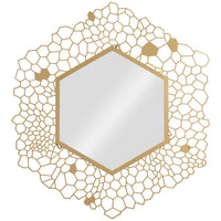 Phillips Collection Honeycomb Hexagon Brass Mirror