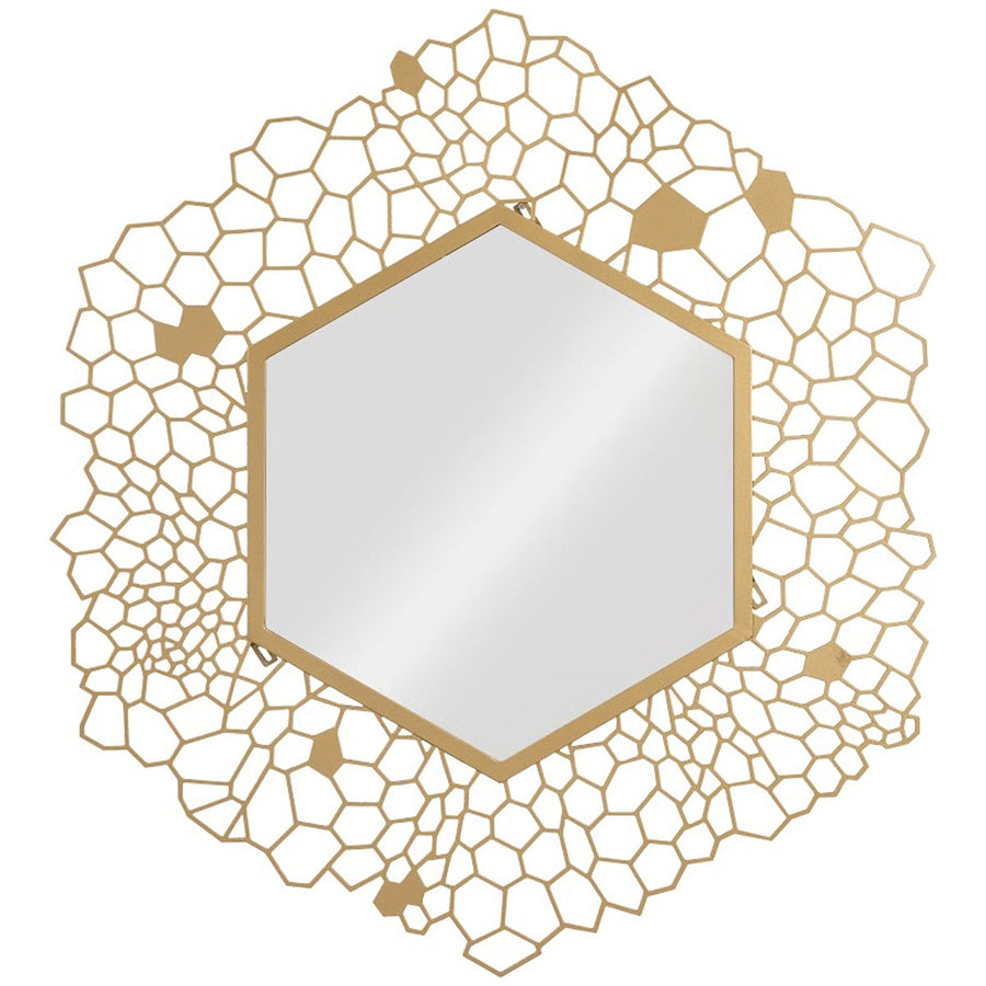 Phillips Collection Honeycomb Hexagon Brass Mirror