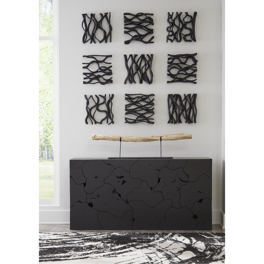 Phillips Collection Vine Wall Tile, Black