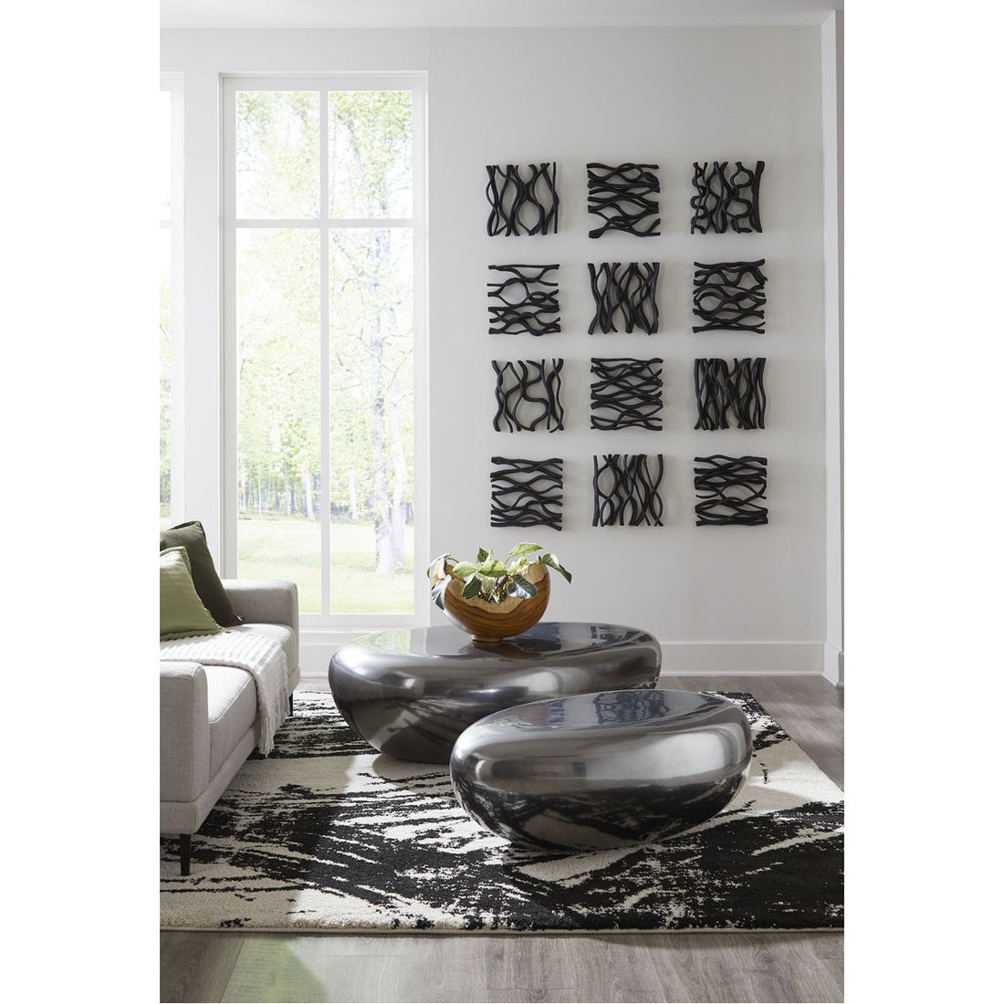 Phillips Collection Vine Wall Tile, Black