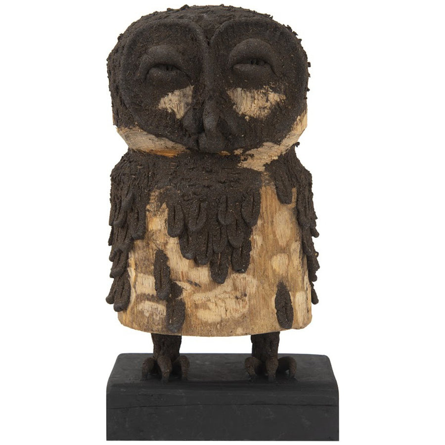 Phillips Collection Carved Girl Owl Sculpture