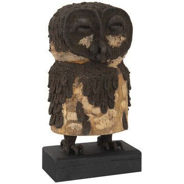 Phillips Collection Carved Girl Owl Sculpture