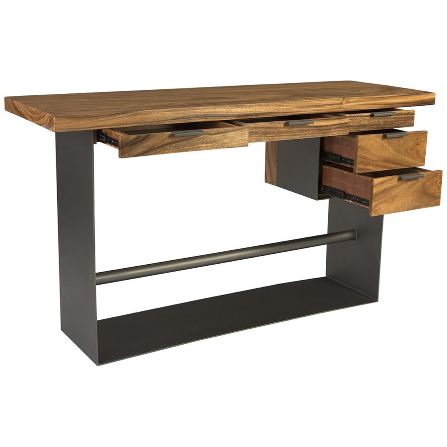 Phillips Collection Iron Frame Standing Desk with Drawers