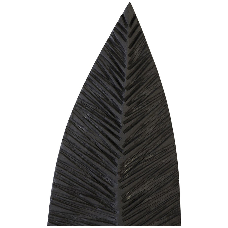 Phillips Collection Carved Burnt Leaf Medium Sculpture on Stand