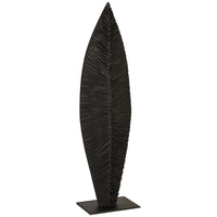 Phillips Collection Carved Burnt Leaf Medium Sculpture on Stand