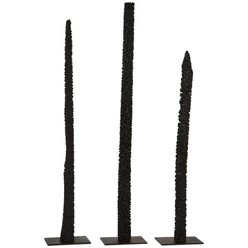 Phillips Collection Post Black Sculpture, 3-Piece Set