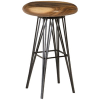 Phillips Collection String Bar Stool on Black Metal Legs, Natural