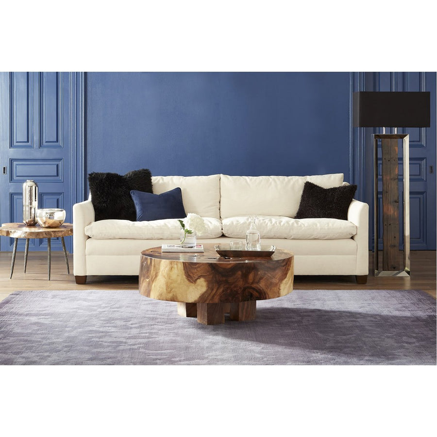 Phillips Collection Wood Coffee Table, Forged Legs