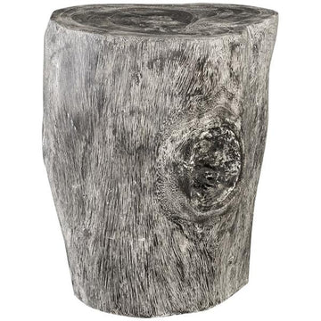 Phillips Collection Stump Stool, Gray Stone